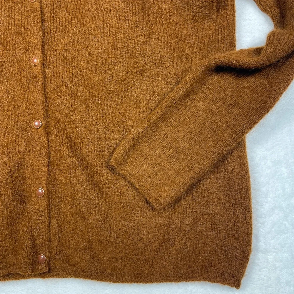 Sezane Super Kid Mohair and Alpaca mix Cardigan. Carolyn Kennedy, French girl - Picture 3 of 6